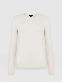 T-shirts & Tanks|Saint and Sofia Austen Crew Neck Tee - Cream