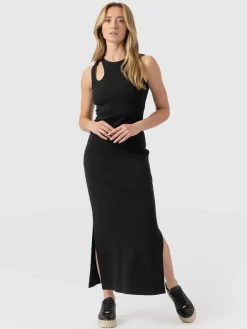 Dresses|Saint and Sofia Axel Cut Out Dress - Black