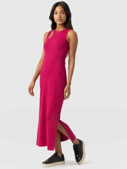 Dresses|Saint and Sofia Axel Cut Out Dress - Fuchsia Pink