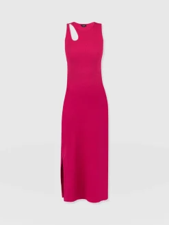 Dresses|Saint and Sofia Axel Cut Out Dress - Fuchsia Pink