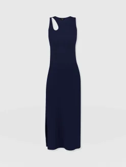 Dresses|Saint and Sofia Axel Cut Out Dress - Navy