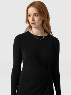 Dresses|Saint and Sofia Bailey Knot Dress - Black