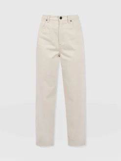 Denim & Jeans|Pants|Saint and Sofia Barrel Leg Jean - Cream