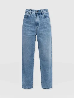 Denim & Jeans|Pants|Saint and Sofia Barrel Leg Jean - Mid Blue