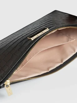 Accessories|Leather|Saint and Sofia Beauty Pouch - Black Croc