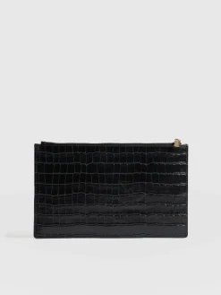 Accessories|Leather|Saint and Sofia Beauty Pouch - Black Croc