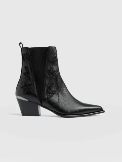 Shoes|Leather|Saint and Sofia Billie Rock Boot - Black
