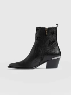 Shoes|Leather|Saint and Sofia Billie Rock Boot - Black