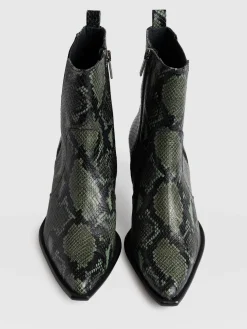 Boots|Shoes|Saint and Sofia Billie Snake Boot - Green