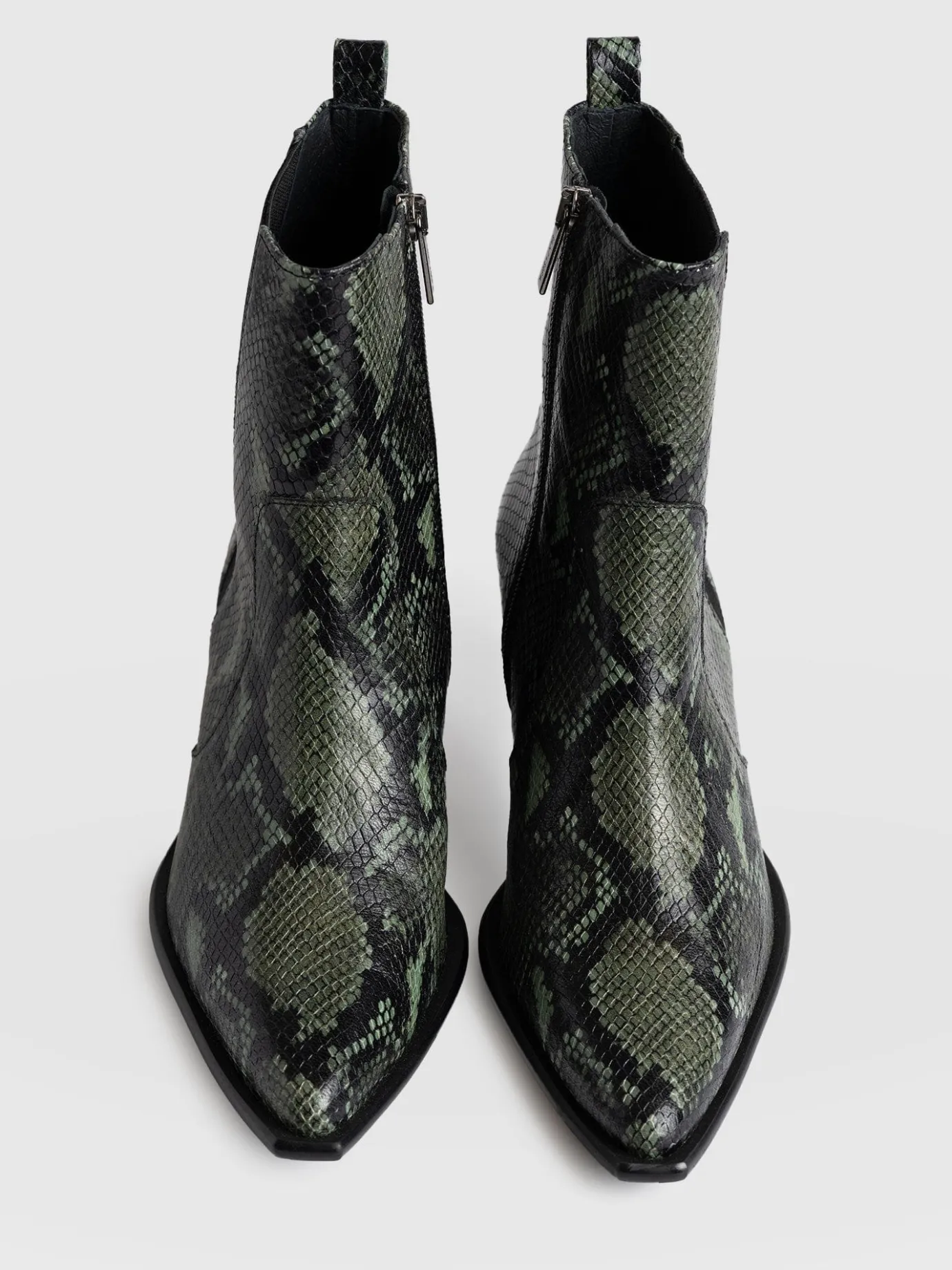 Boots|Shoes|Saint and Sofia Billie Snake Boot - Green