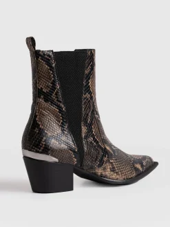 Boots|Shoes|Saint and Sofia Billie Snake Boot - Taupe