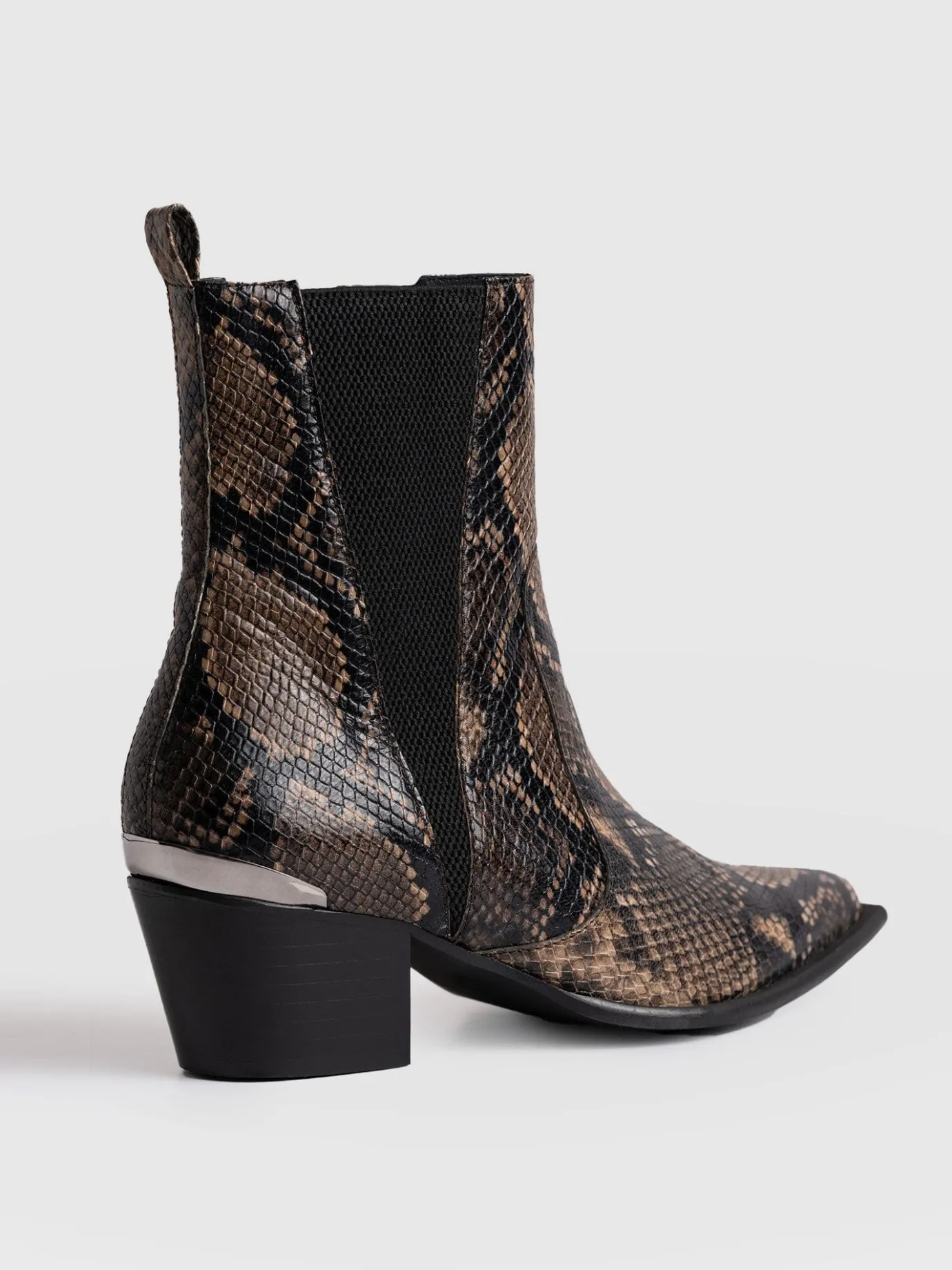 Boots|Shoes|Saint and Sofia Billie Snake Boot - Taupe