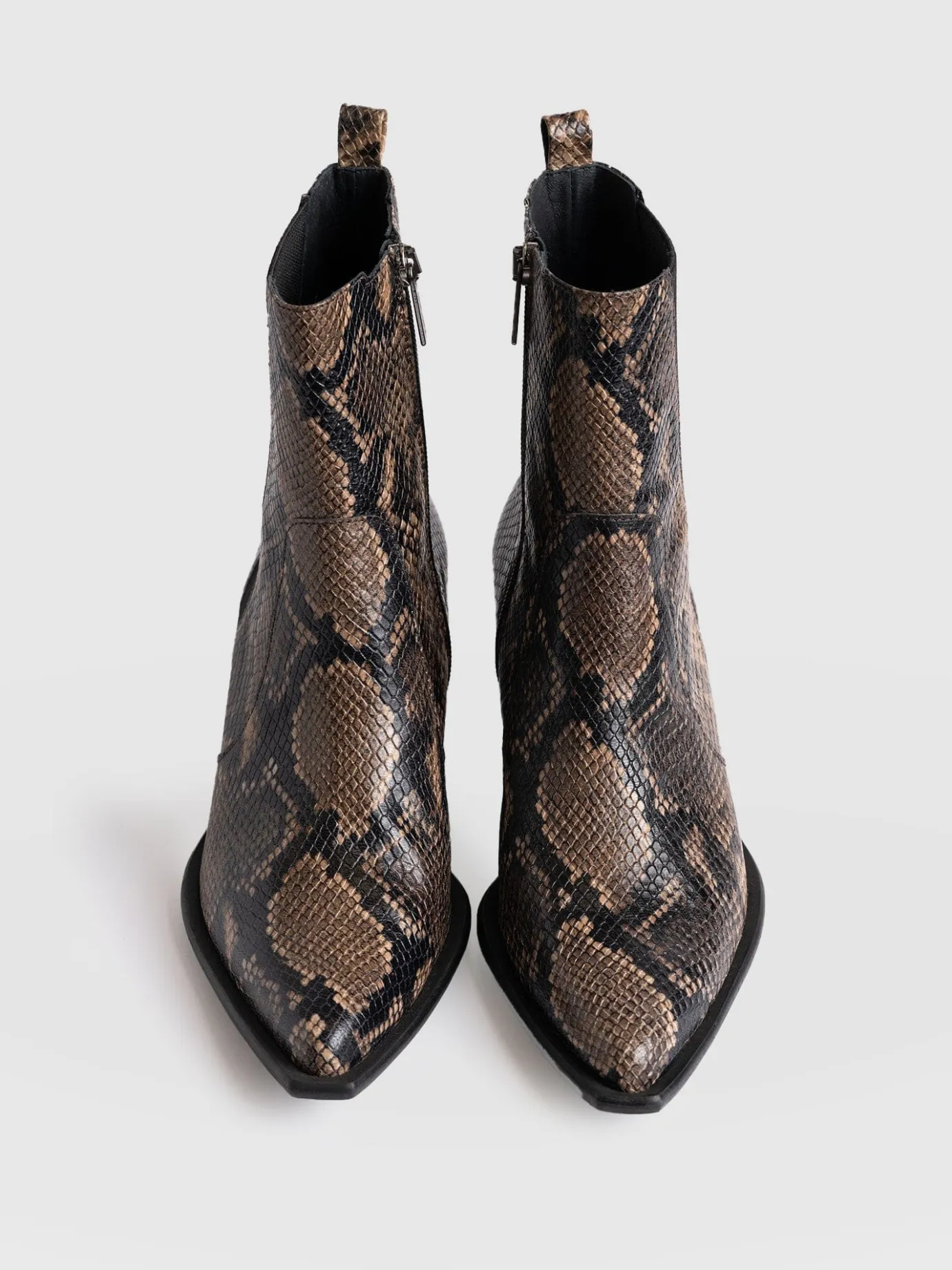 Boots|Shoes|Saint and Sofia Billie Snake Boot - Taupe