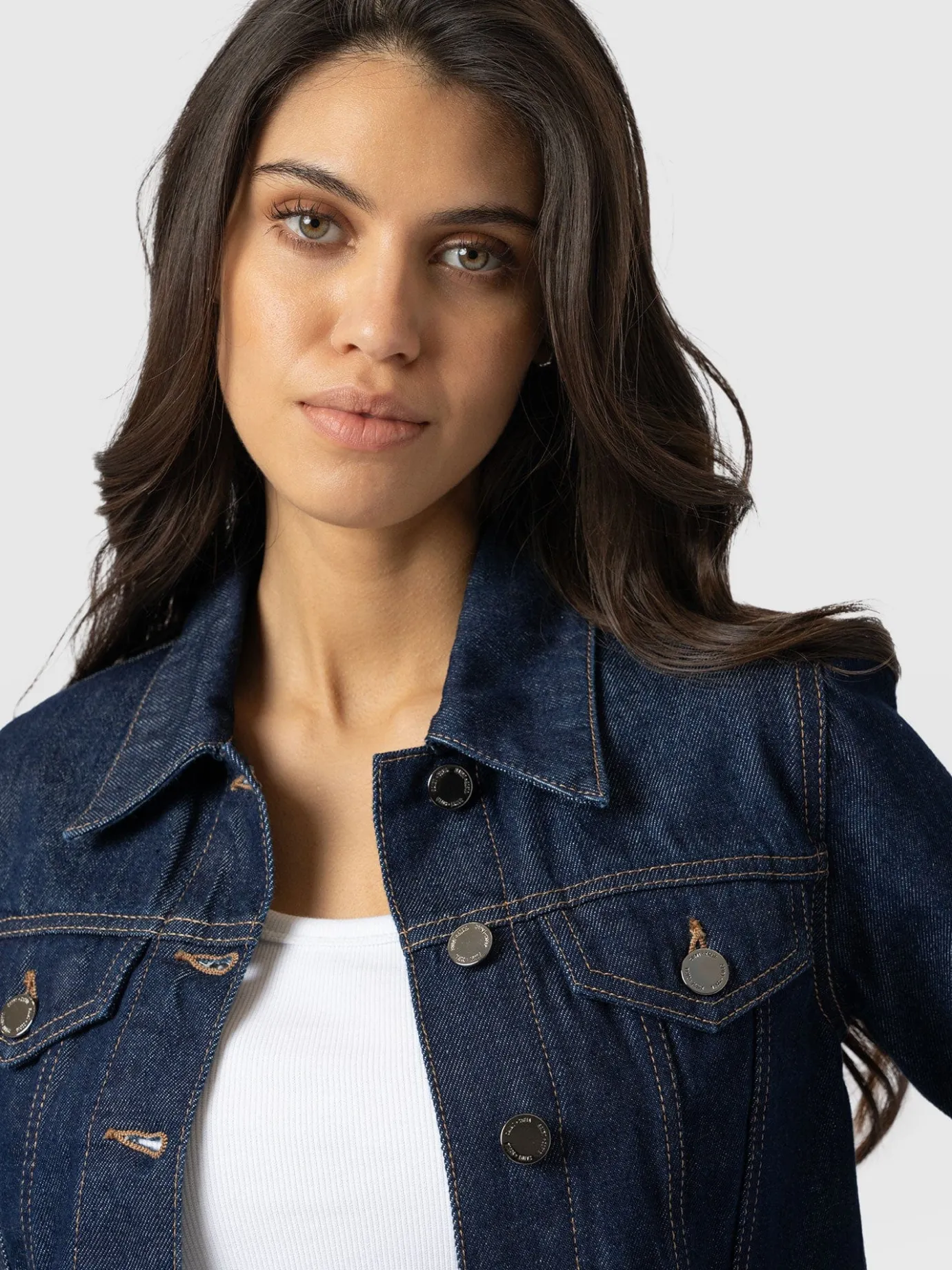 Coats & Jackets|Denim & Jeans|Saint and Sofia Bowie Denim Jacket - Indigo Blue