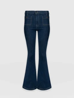 Denim & Jeans|Pants|Saint and Sofia Bowie Stretch Flare Jeans - Mid Blue
