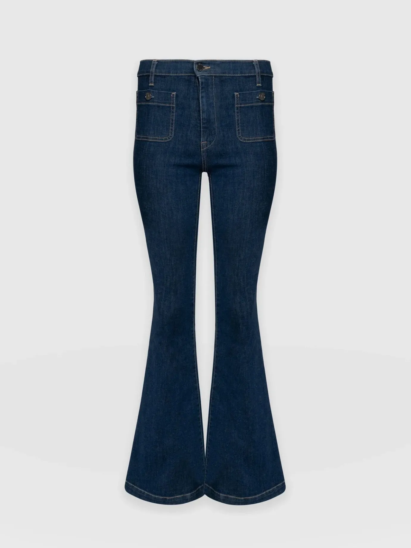Denim & Jeans|Pants|Saint and Sofia Bowie Stretch Flare Jeans - Mid Blue