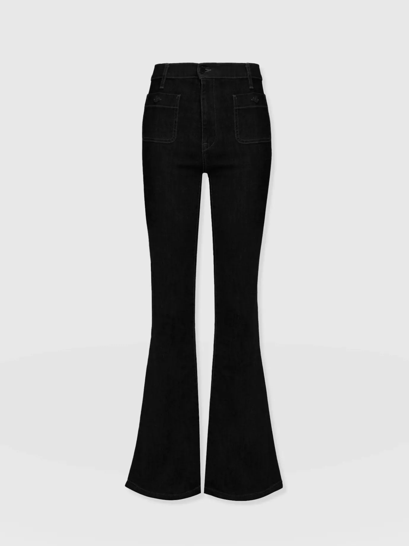 Denim & Jeans|Saint and Sofia Bowie Stretch Flare Jeans - Jet Black