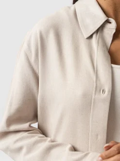 Blouses & Shirts|Saint and Sofia Boyfriend Shirt - Oatmeal Linen