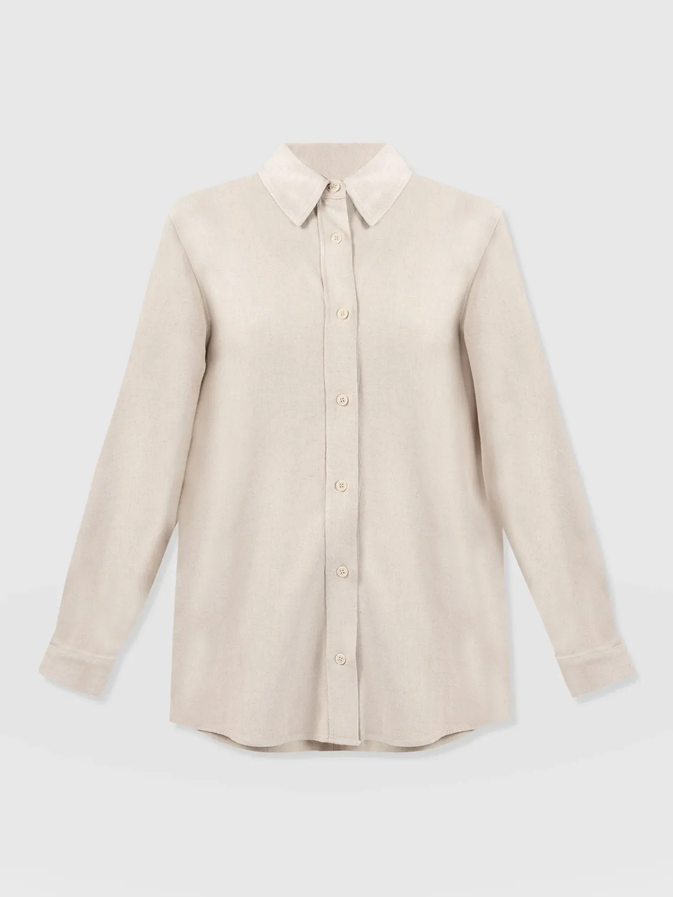 Blouses & Shirts|Saint and Sofia Boyfriend Shirt - Oatmeal Linen