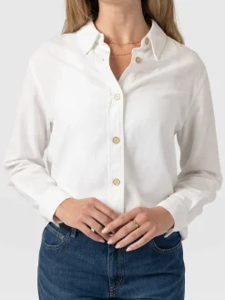 Blouses & Shirts|Saint and Sofia Boyfriend Shirt - White