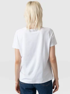 T-shirts & Tanks|Saint and Sofia Boyfriend Tee - White Skull