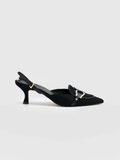 Shoes|Saint and Sofia Bridget Sling Back Heels - Black