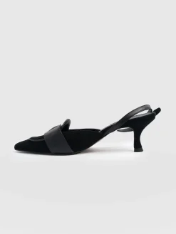 Shoes|Saint and Sofia Bridget Sling Back Heels - Black