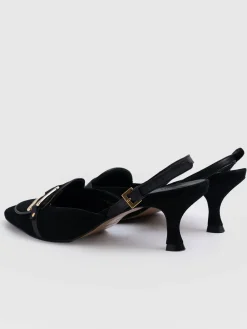 Shoes|Saint and Sofia Bridget Sling Back Heels - Black