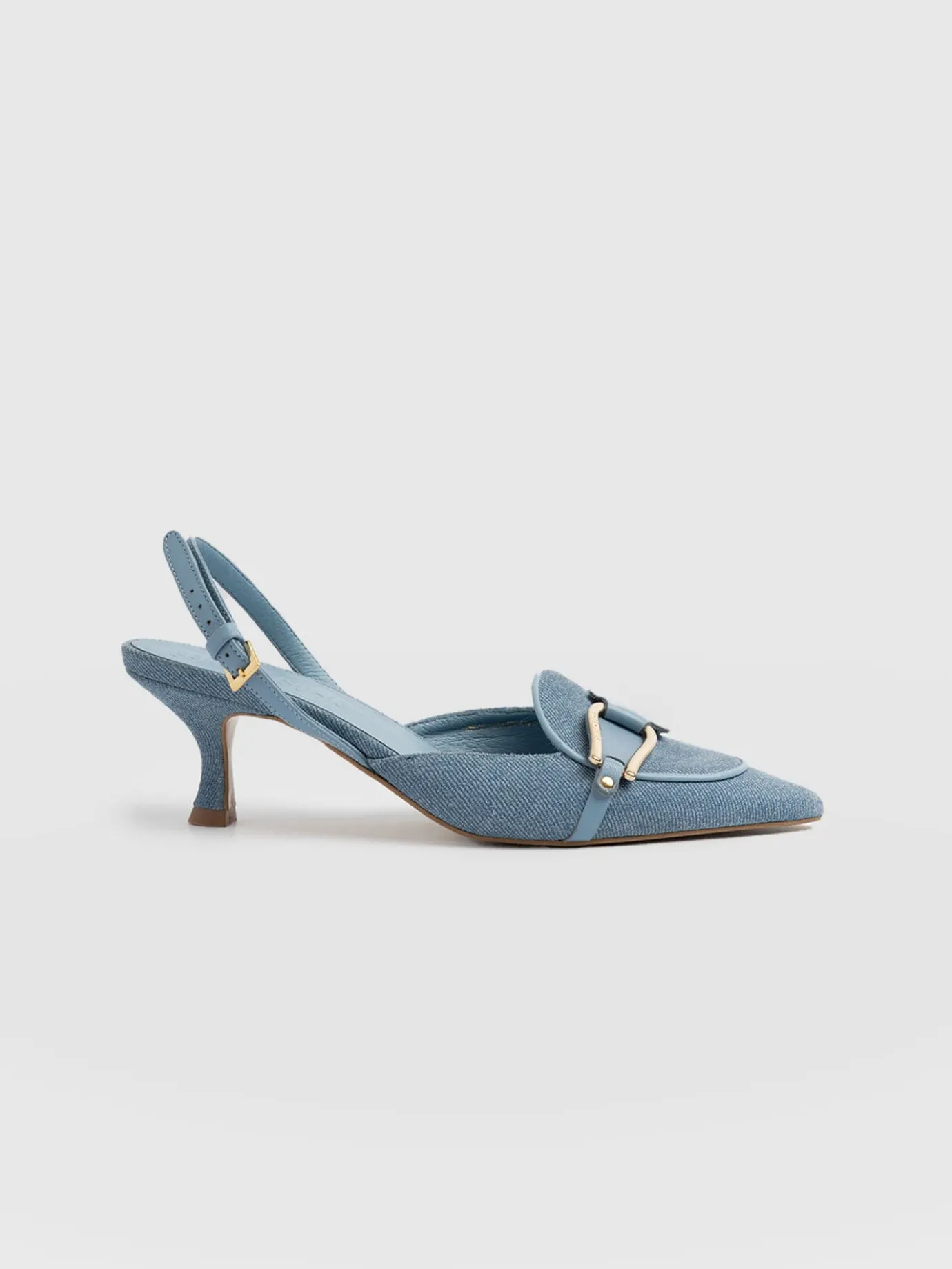 Shoes|Saint and Sofia Bridget Sling Back Heels - Blue