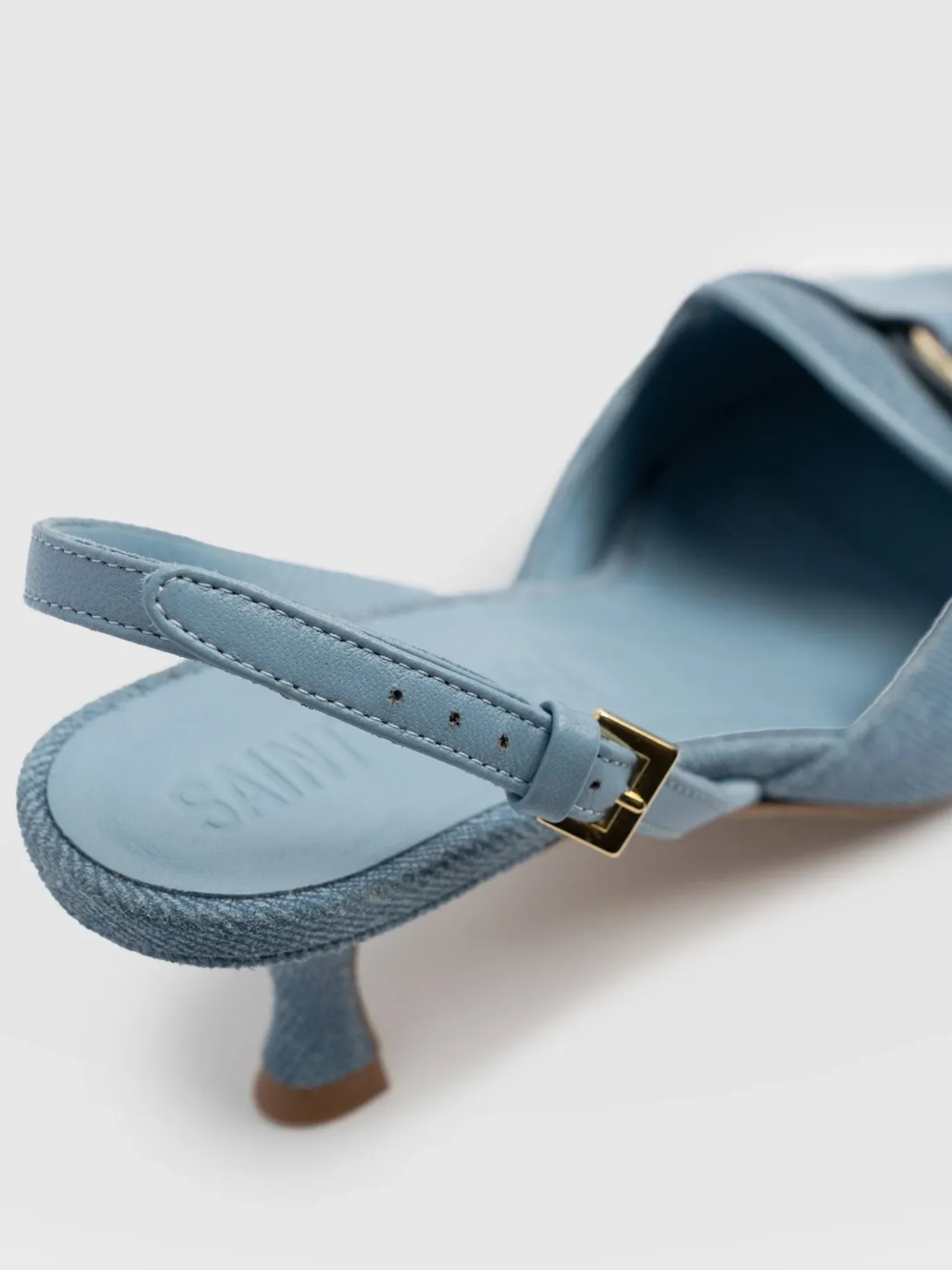 Shoes|Saint and Sofia Bridget Sling Back Heels - Blue