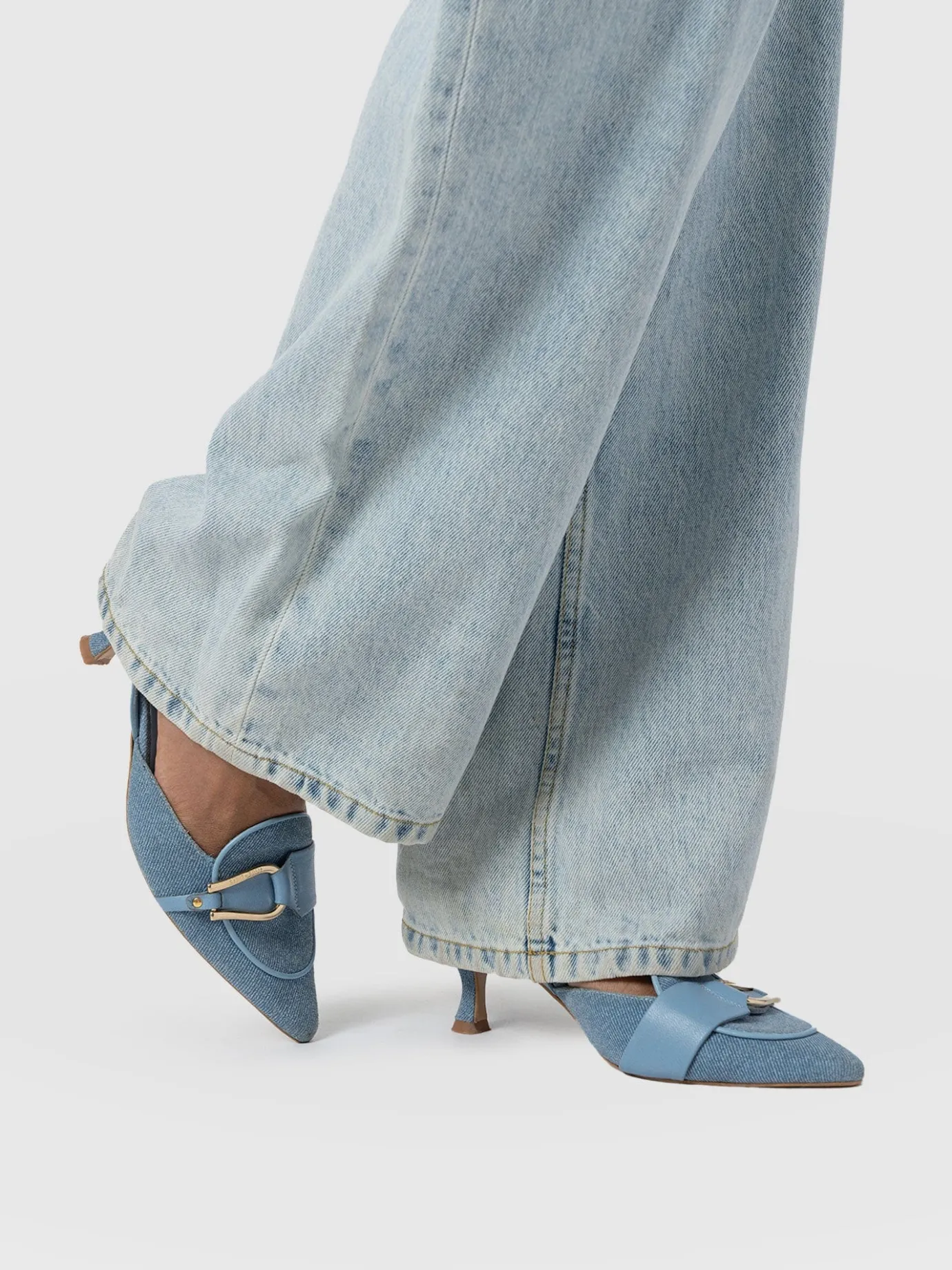 Shoes|Saint and Sofia Bridget Sling Back Heels - Blue