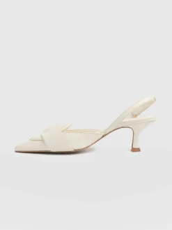 Shoes|Saint and Sofia Bridget Sling Back Heels - Cream