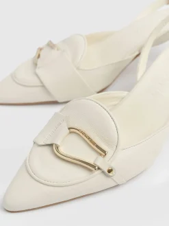 Shoes|Saint and Sofia Bridget Sling Back Heels - Cream