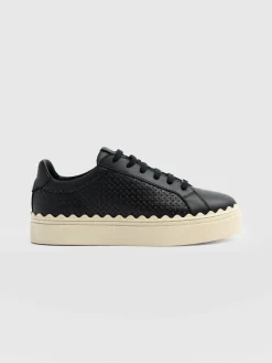 Sneakers|Shoes|Saint and Sofia Brook Scallop Sneaker - Black