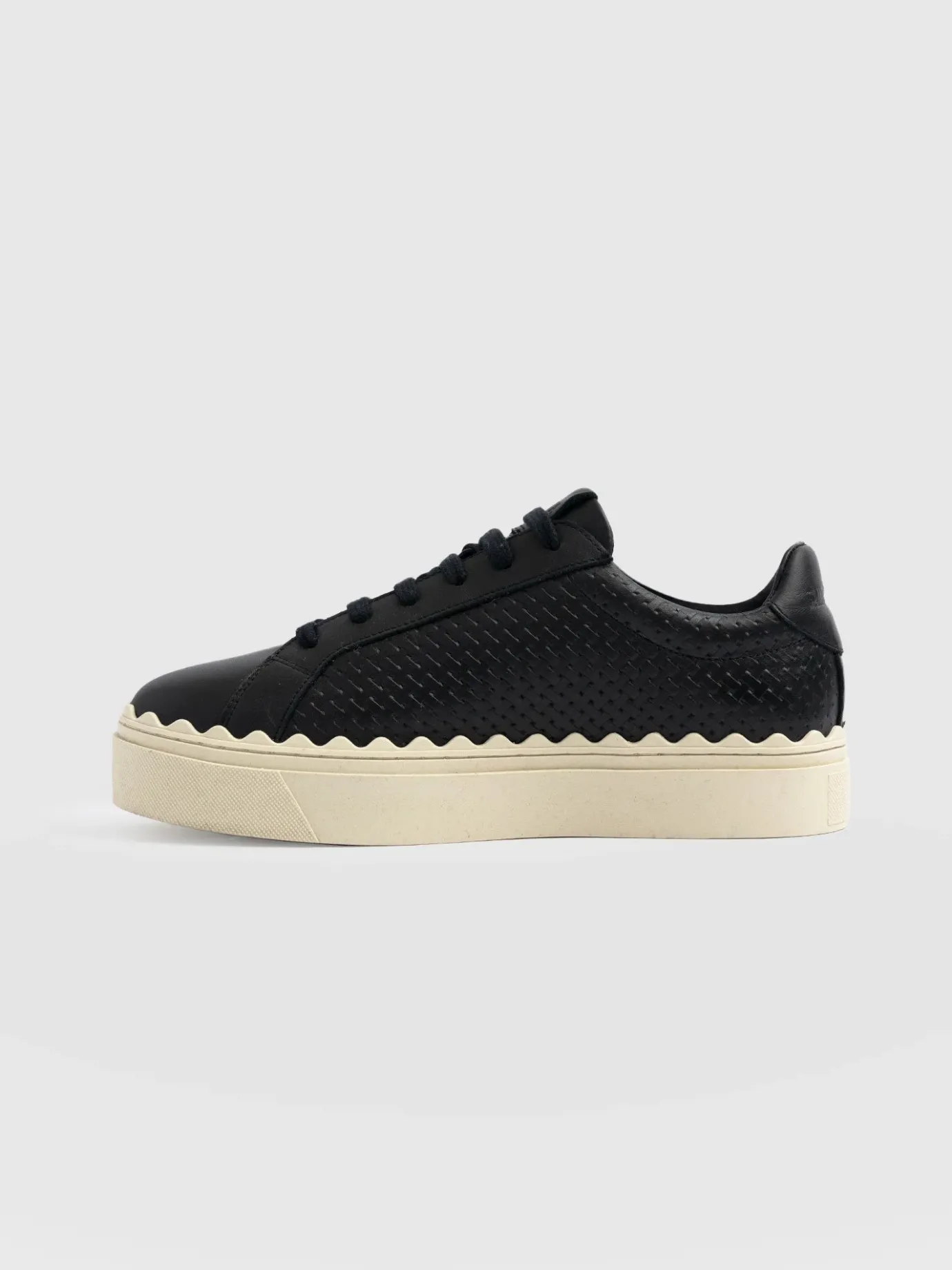 Sneakers|Shoes|Saint and Sofia Brook Scallop Sneaker - Black