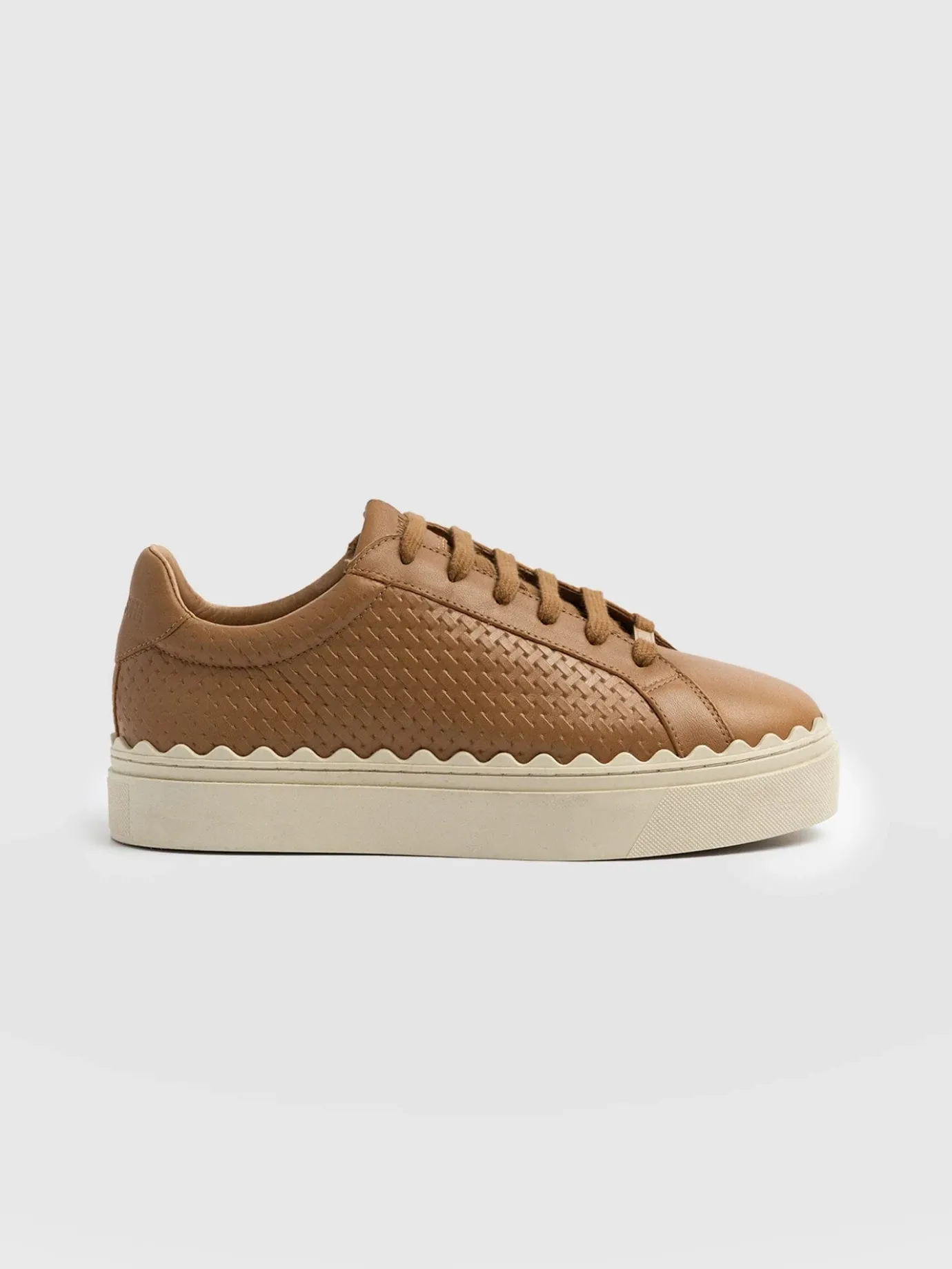 Shoes|Sneakers|Saint and Sofia Brook Scallop Sneaker - Tan