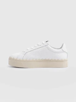 Sneakers|Shoes|Saint and Sofia Brook Scallop Sneaker - White