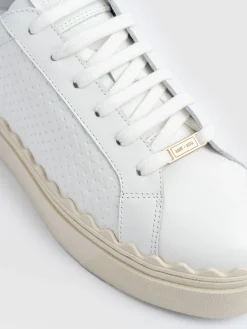 Sneakers|Shoes|Saint and Sofia Brook Scallop Sneaker - White