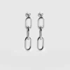 Silver Jewelry|Jewelry|Saint and Sofia Cable Chain Drop Earrings - Silver