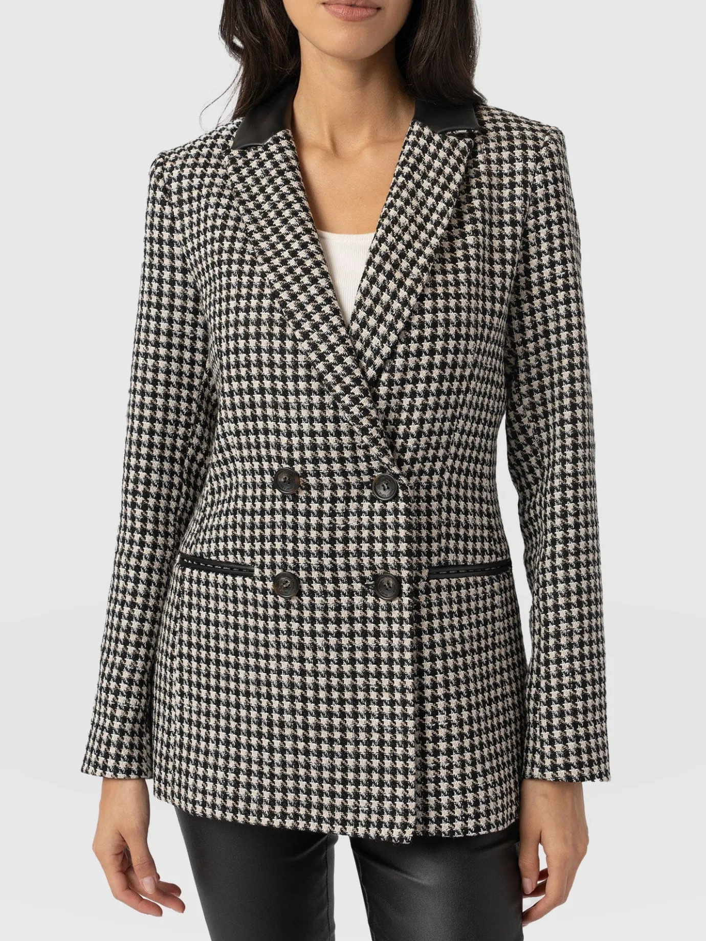 Coats & Jackets|Blazers|Saint and Sofia Cambridge Blazer - Houndstooth