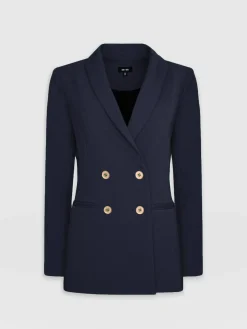 Coats & Jackets|Blazers|Saint and Sofia Cambridge Blazer - Navy Crepe
