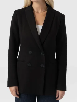Coats & Jackets|Blazers|Saint and Sofia Cambridge Blazer Crepe - Black