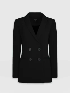 Coats & Jackets|Blazers|Saint and Sofia Cambridge Blazer Crepe - Black
