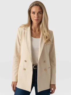 Blazers|Saint and Sofia Cambridge Blazer Crepe - Beige