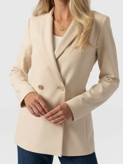 Blazers|Saint and Sofia Cambridge Blazer Crepe - Beige
