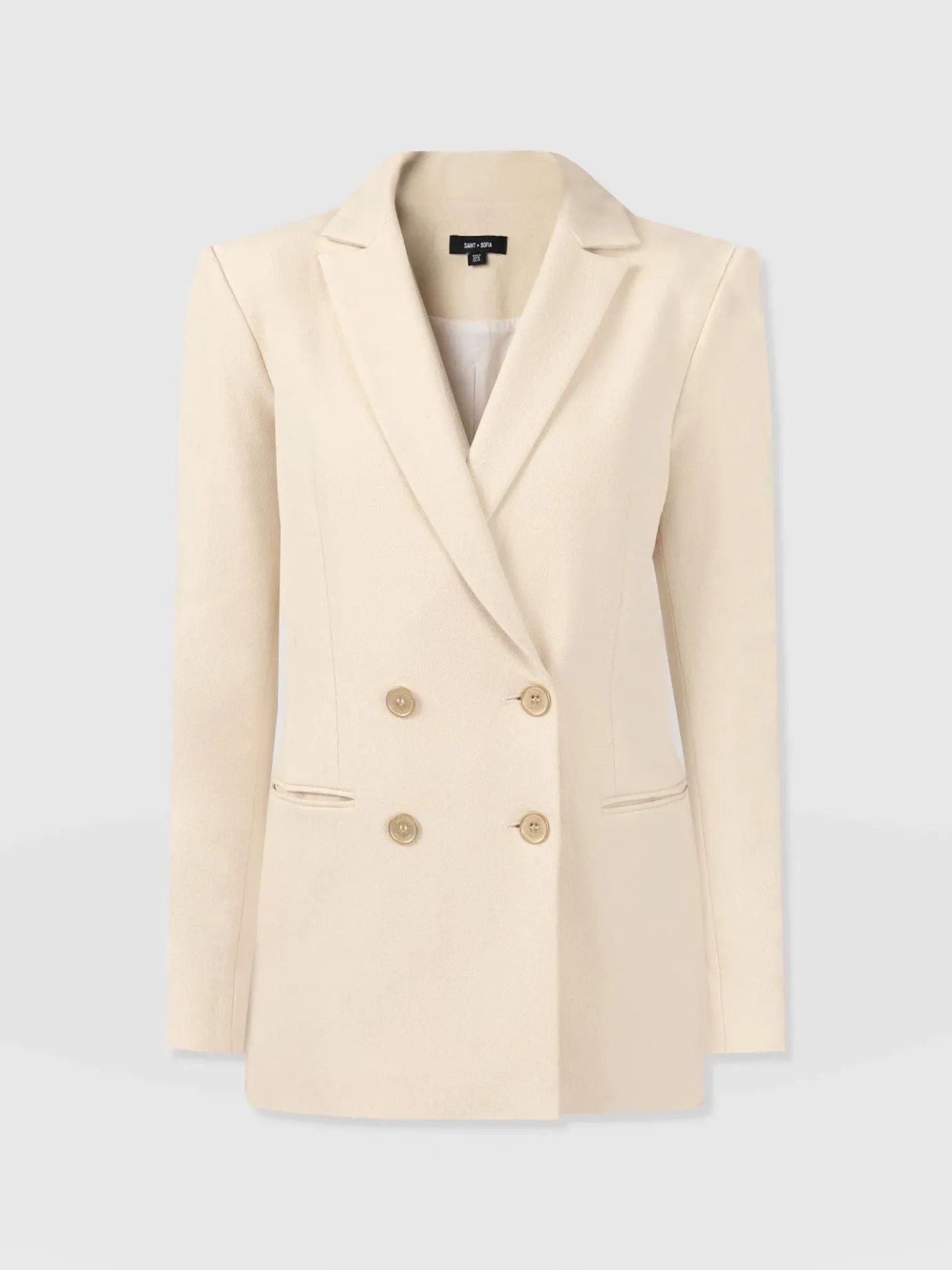 Blazers|Saint and Sofia Cambridge Blazer Crepe - Beige