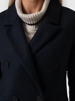 Coats & Jackets|Saint and Sofia Cambridge Coat - Navy Chevron