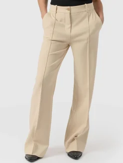 Pants|Saint and Sofia Cambridge Tailored Wide Leg Pant - Beige