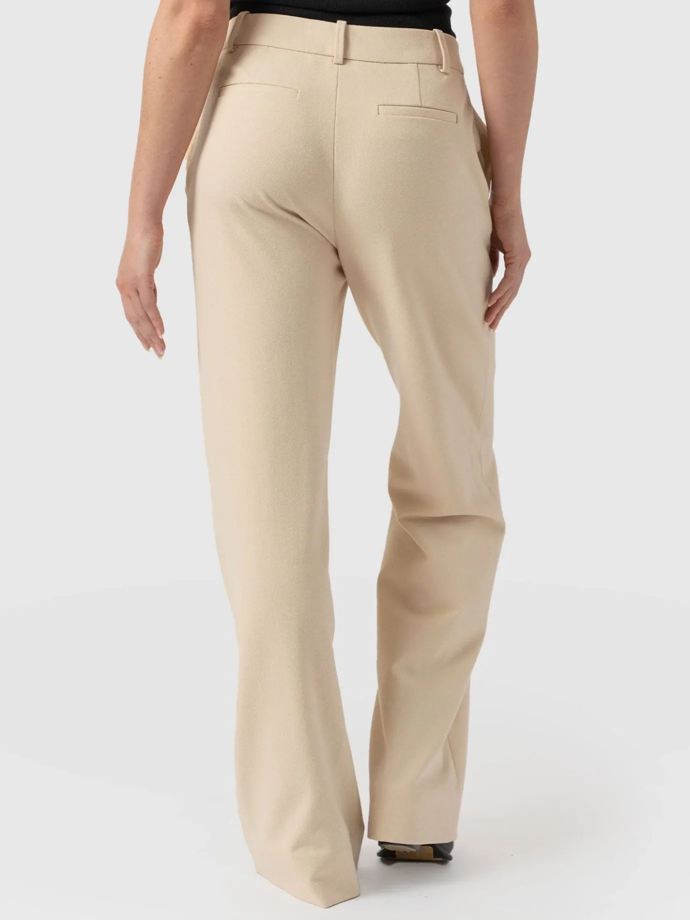 Pants|Saint and Sofia Cambridge Tailored Wide Leg Pant - Beige