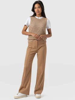 Pants|Saint and Sofia Cambridge Tailored Wide Leg Pant - Camel